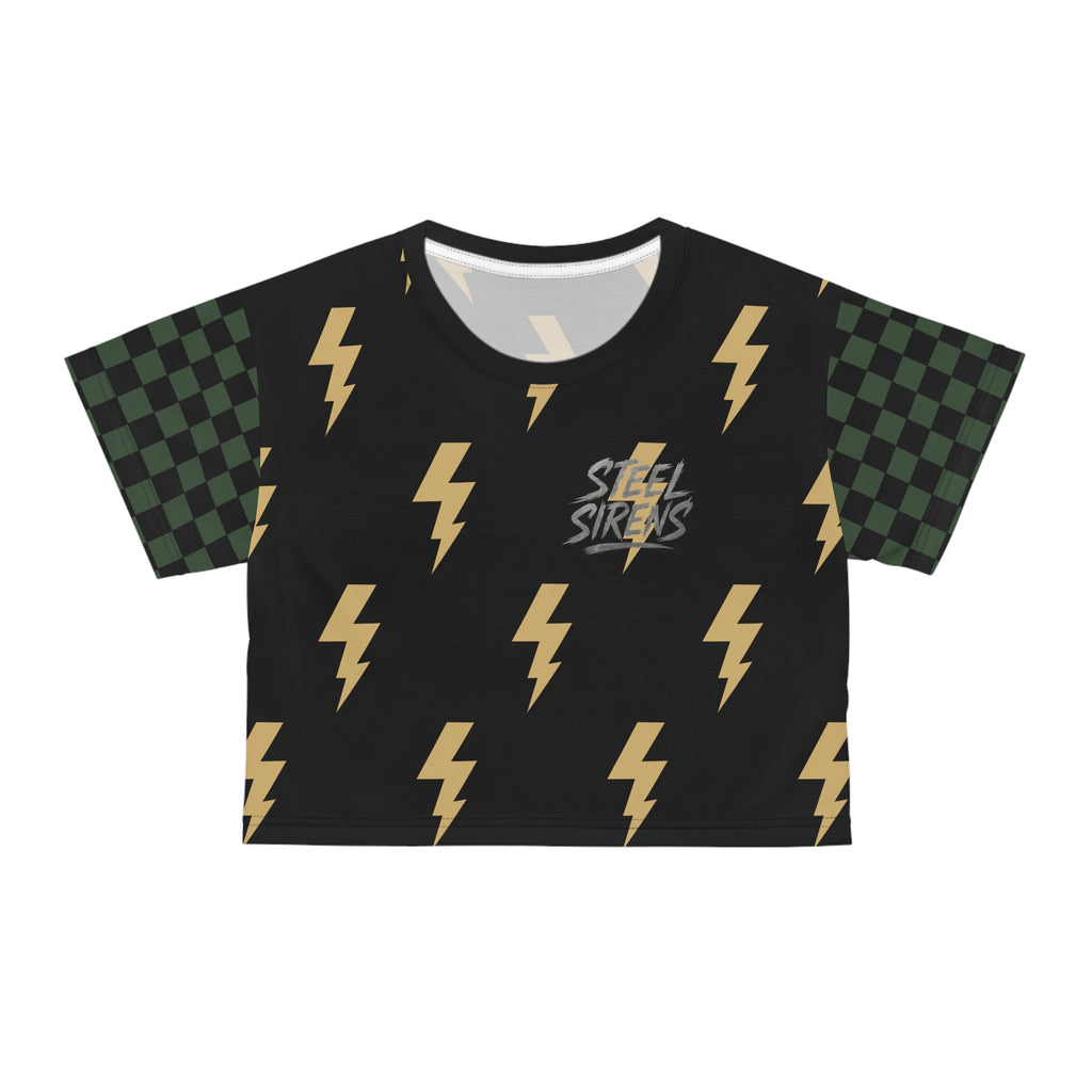Low-Key, High Voltage crop tee