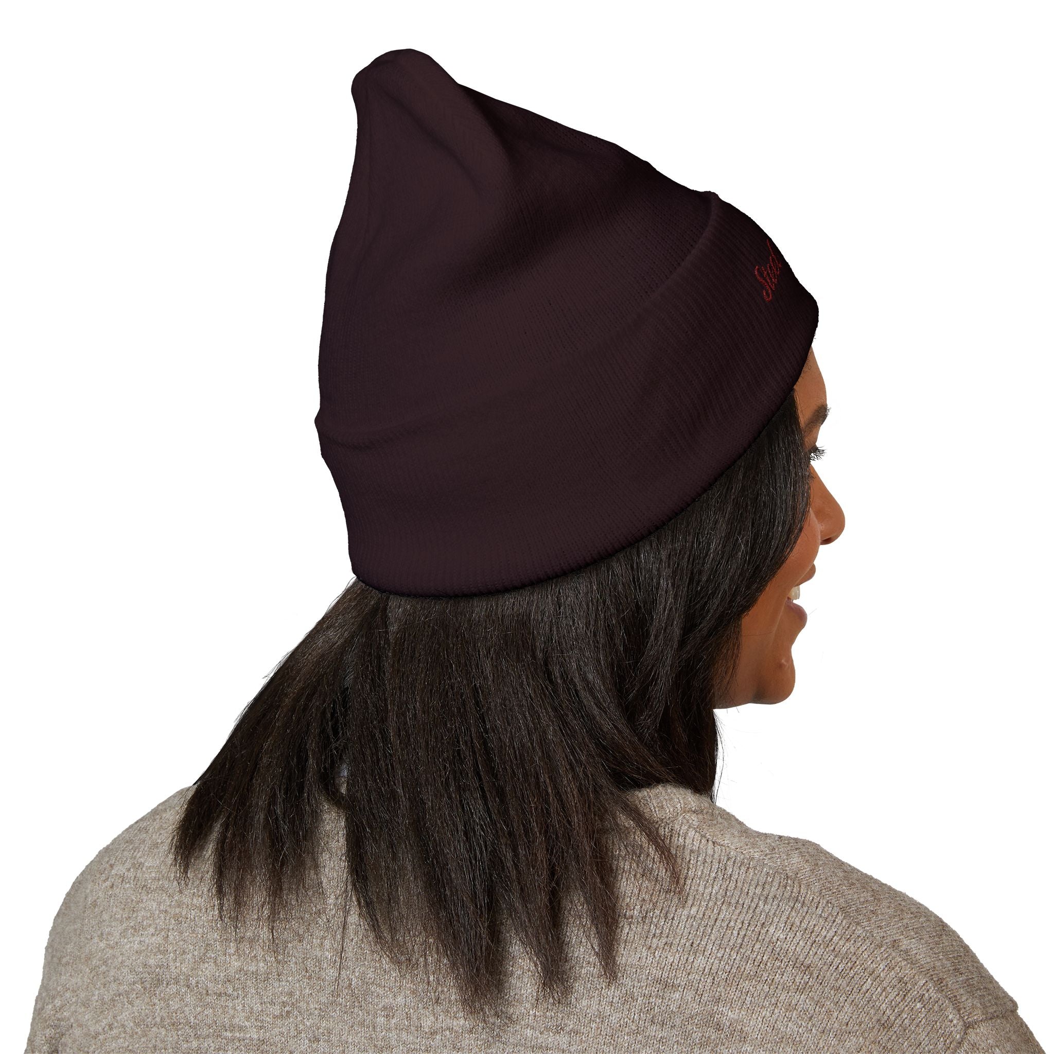 Steel Sirens Flame Crest Embroidered Beanie