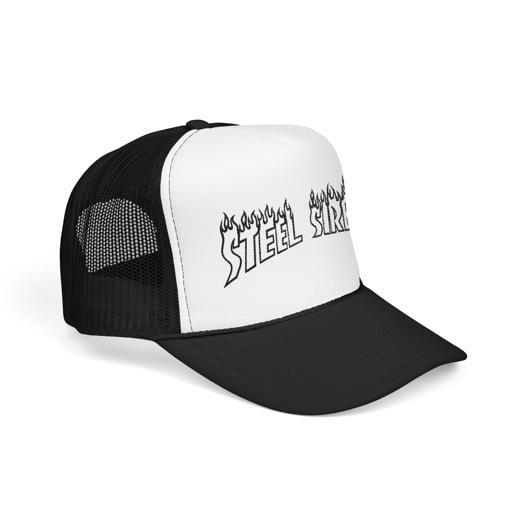 Flaming Steel Sirens Embroidered Trucker Hat
