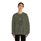 Crewneck Sweatshirt — "Steel Sirens & Co." Built to Rise Graphic