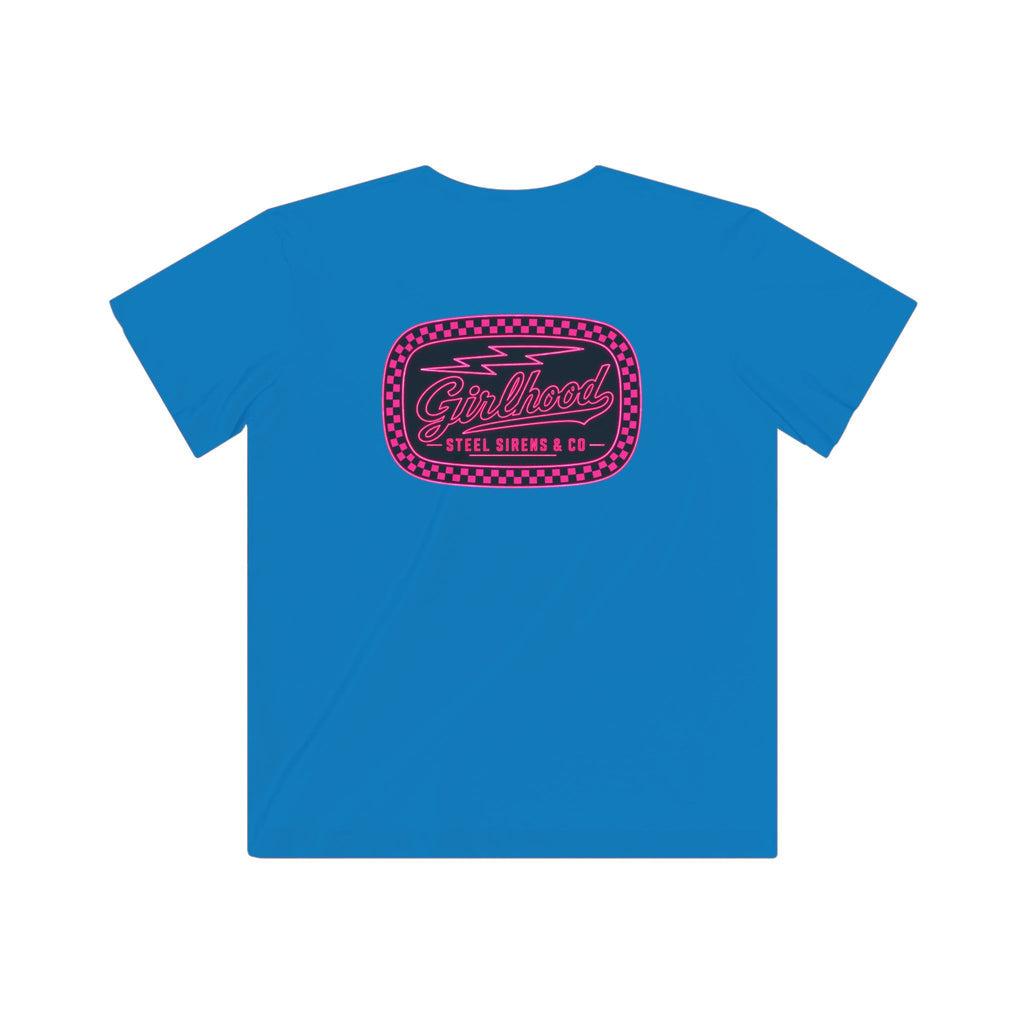 Kids Graphic Tee — Retro Pink 'Good Vibes' Logo