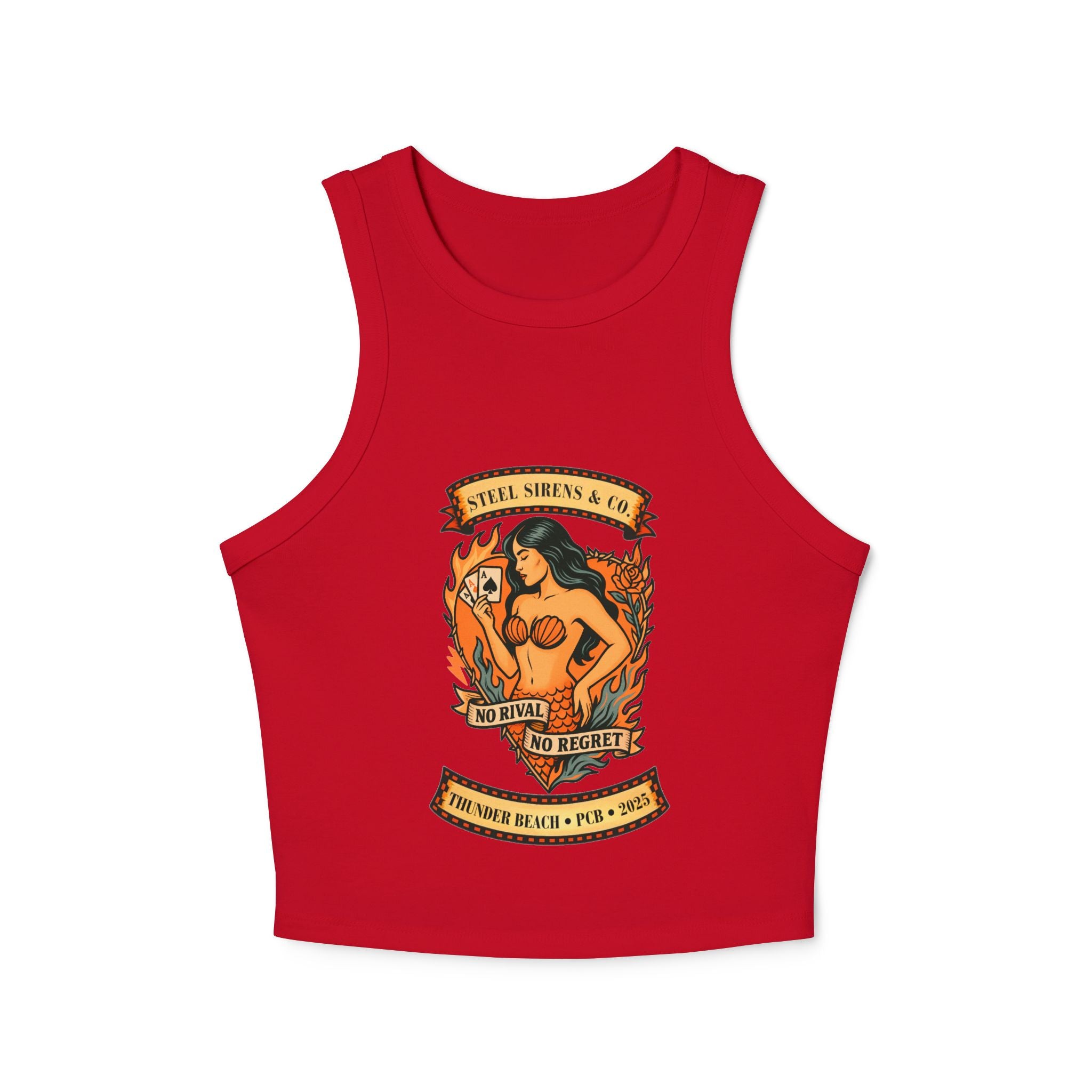 Steal Sirens Graphic Crop Tank, Vintage Style Summer Top, Casual Beachwear, Festival Clothing, No Regret Tank, Gift for Her