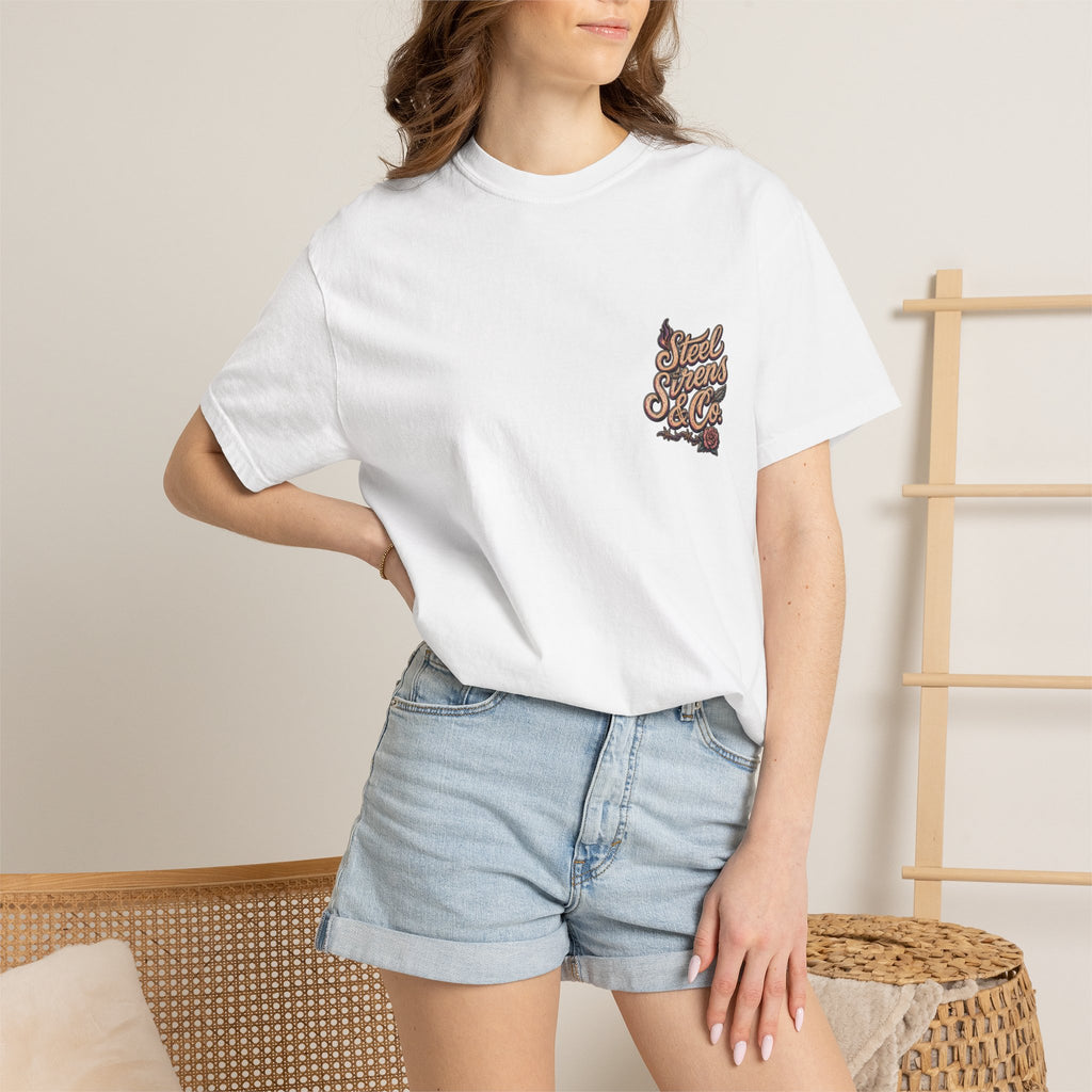 Steel Sirens Tee — Vintage Floral All-Seeing Eye Graphic T-Shirt