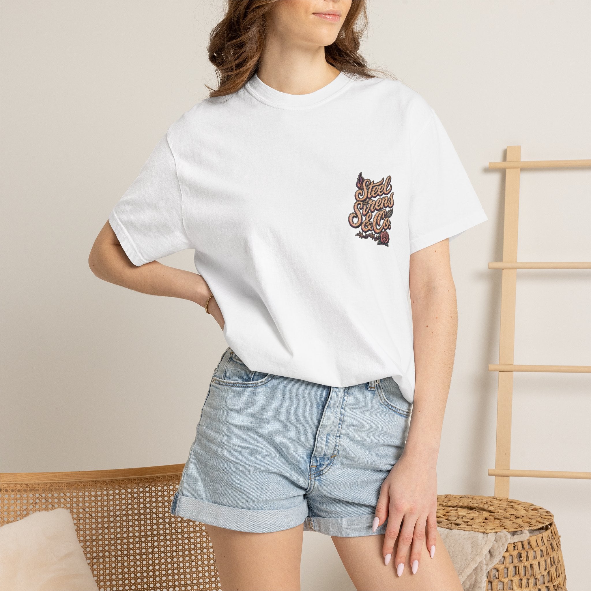 Steel Sirens Tee — Vintage Floral All-Seeing Eye Graphic T-Shirt