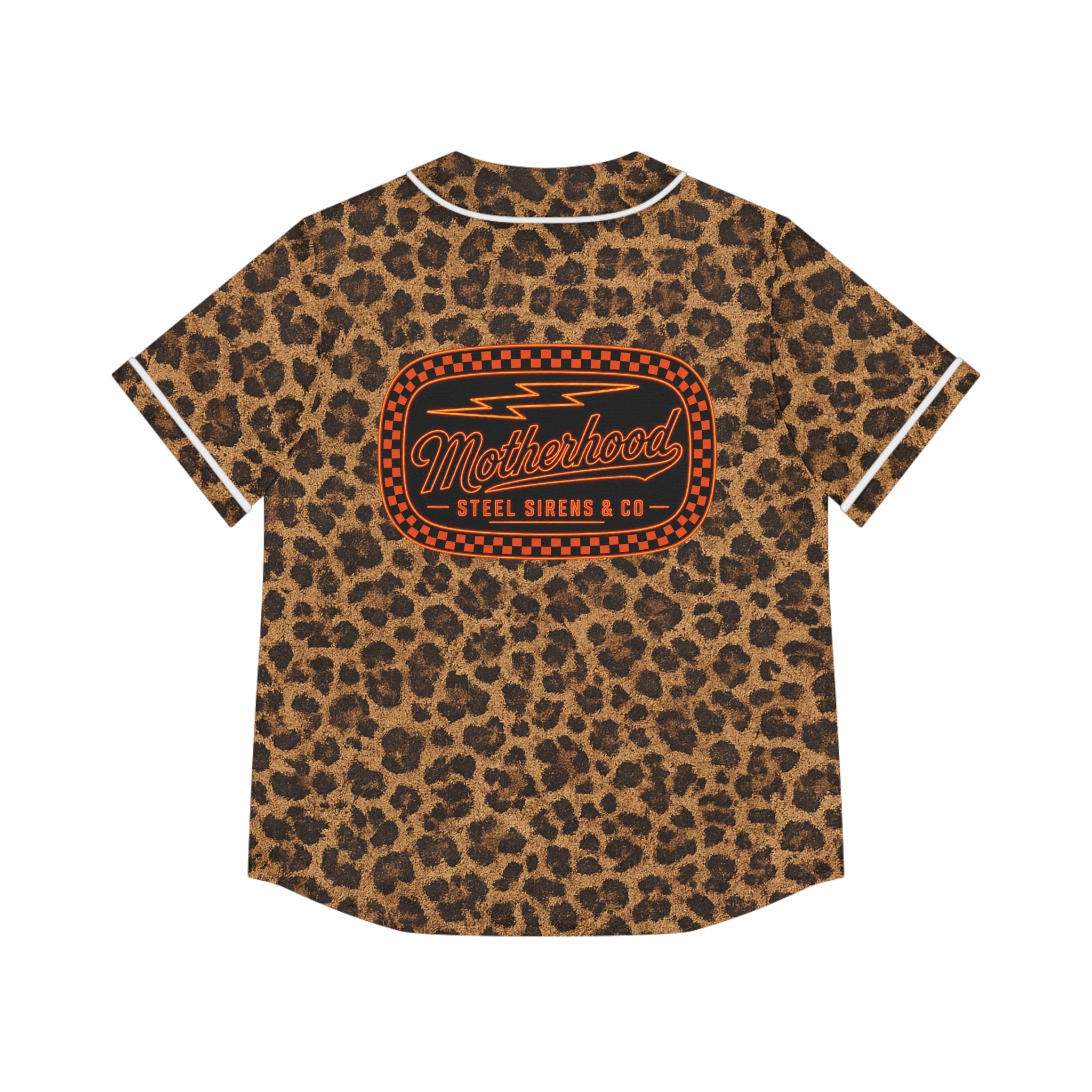 Leopard Motherhood Baseball Jersey — Women's Retro Rocker AOP