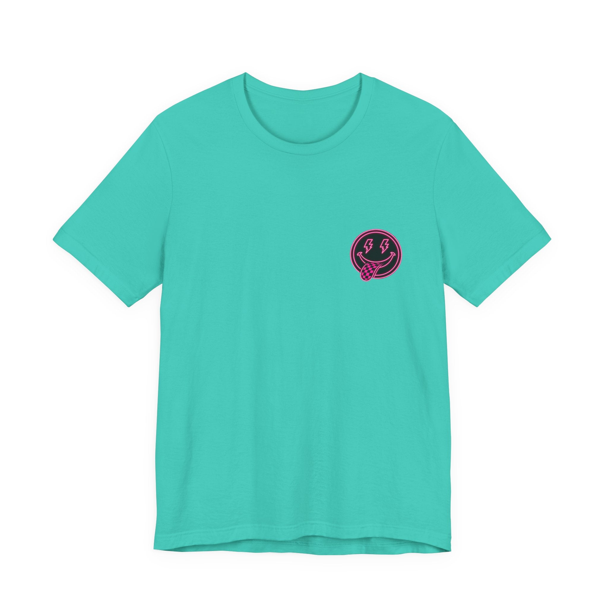 Motherhood Graphic Tee — 'Motherhood' Pink Checkerboard Logo T‑Shirt