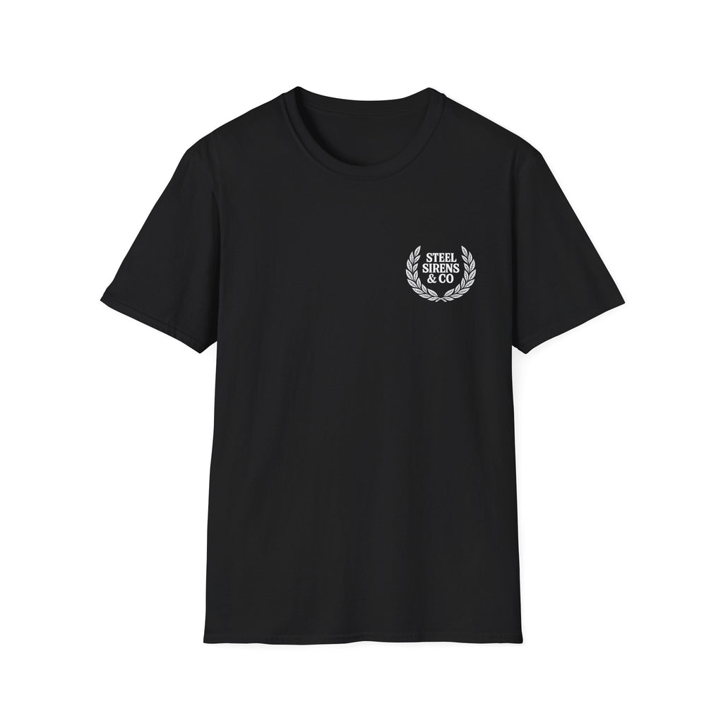 Steel Sirens Co. T‑Shirt — Trident Logo Tee (“No Rivals, No Regrets”)
