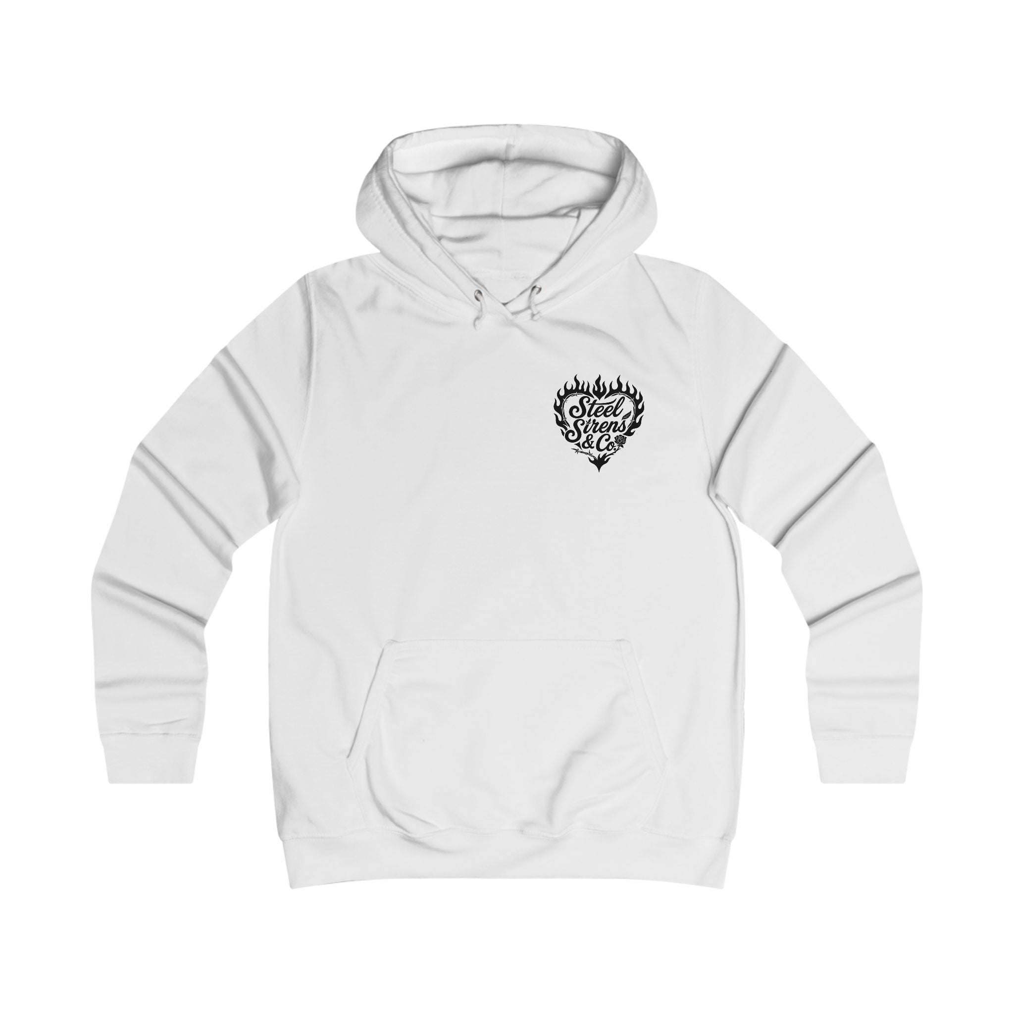 Girlie College Hoodie - 'Free Fierce & Fucking Beautiful' Skull Pin-Up Graphic Hoodie