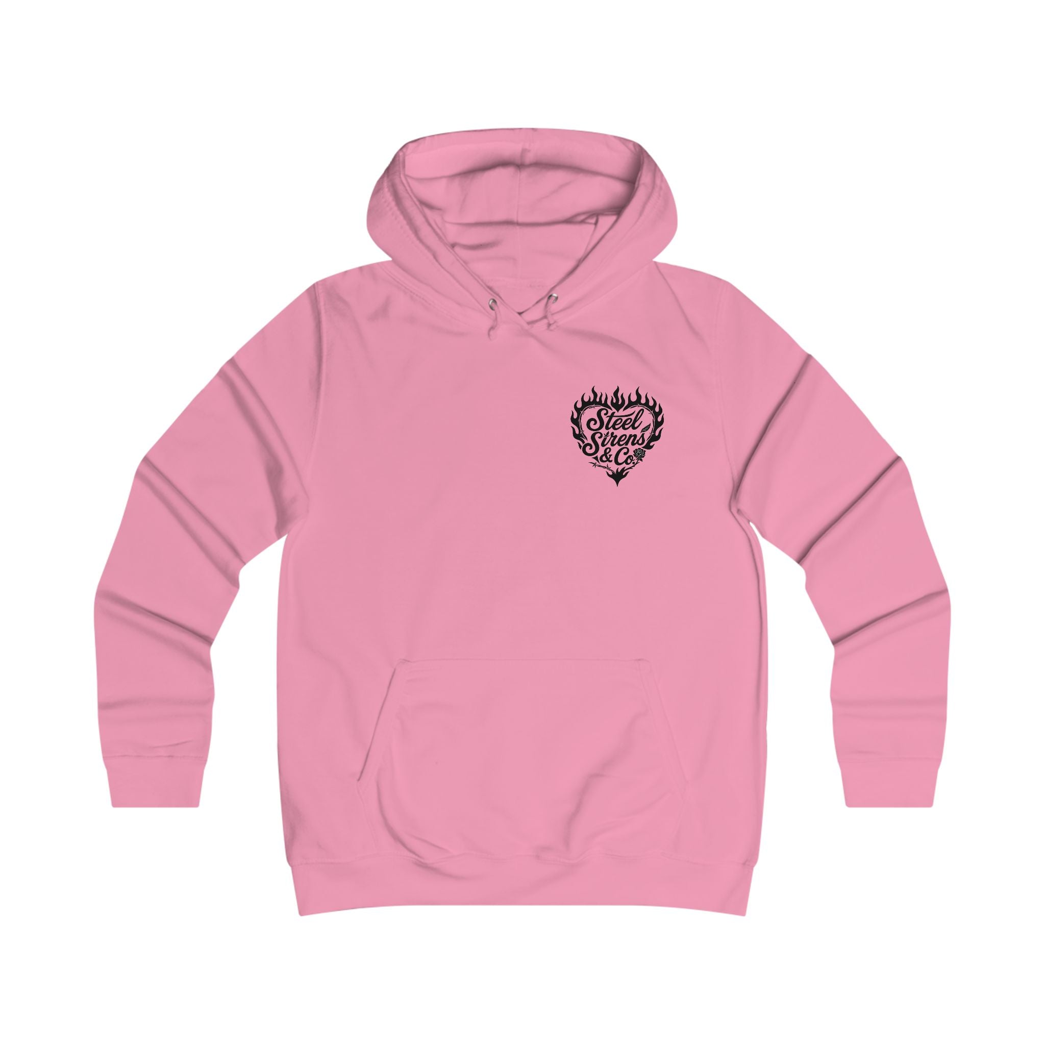 Girlie College Hoodie - 'Free Fierce & Fucking Beautiful' Skull Pin-Up Graphic Hoodie