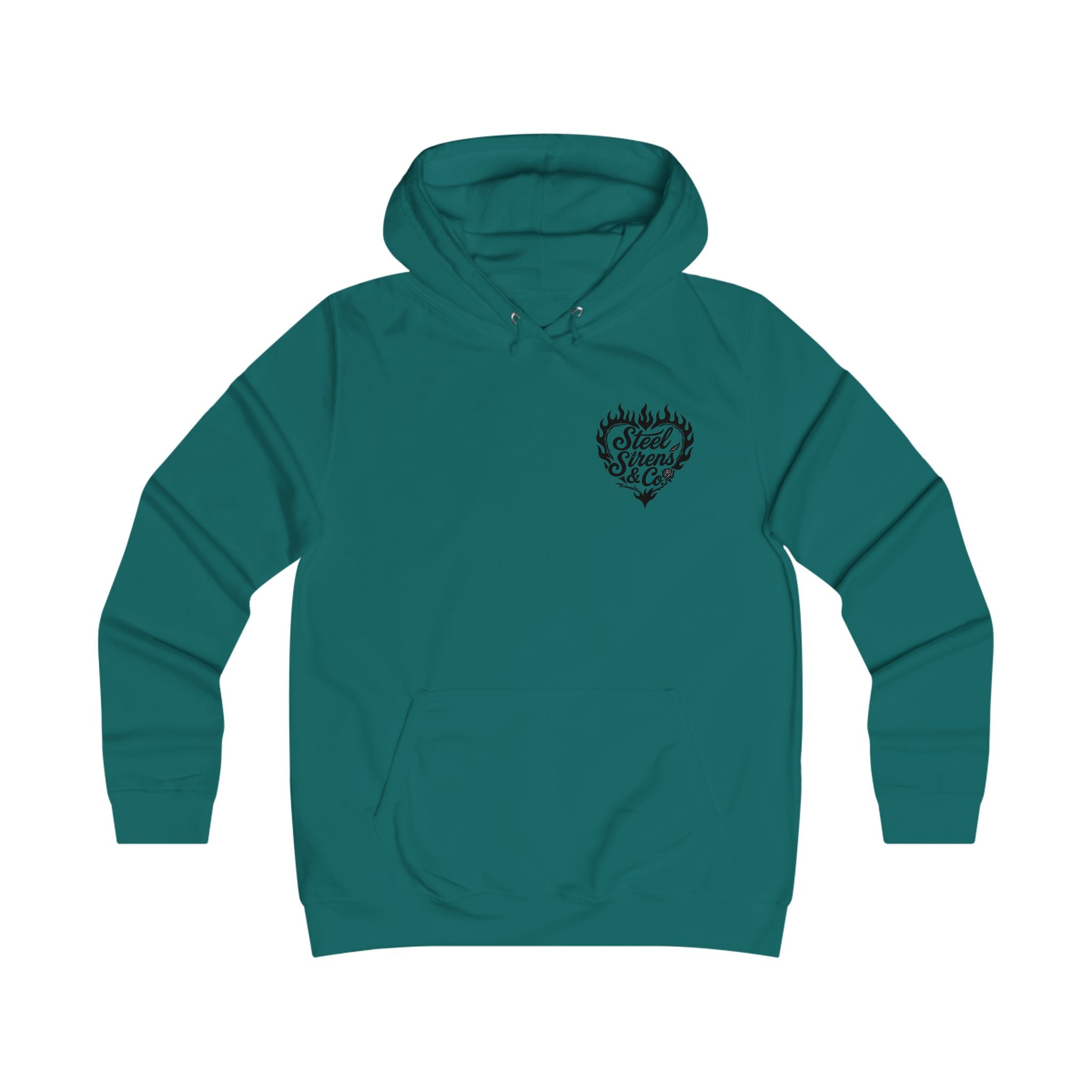 Girlie College Hoodie - 'Free Fierce & Fucking Beautiful' Skull Pin-Up Graphic Hoodie