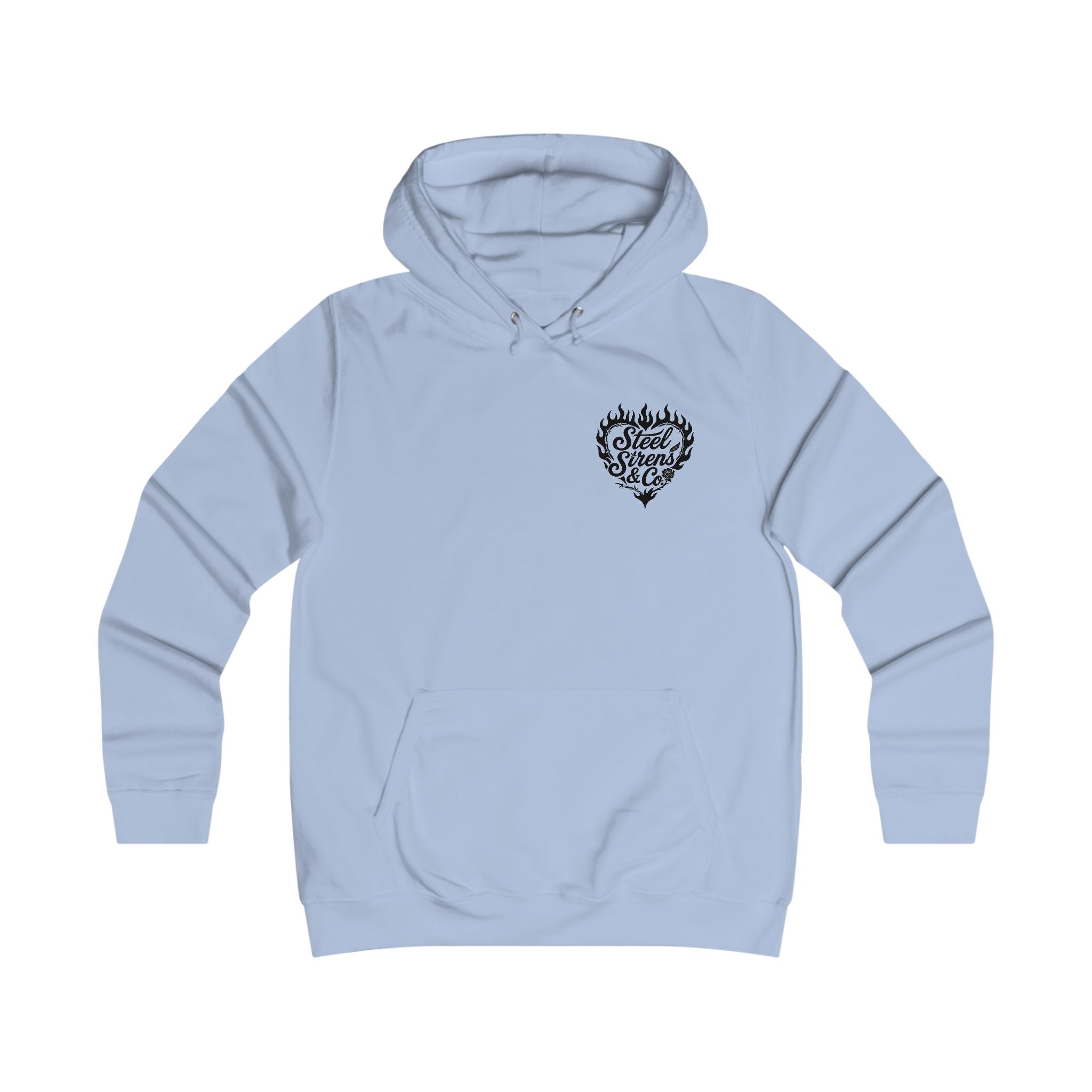 Girlie College Hoodie - 'Free Fierce & Fucking Beautiful' Skull Pin-Up Graphic Hoodie