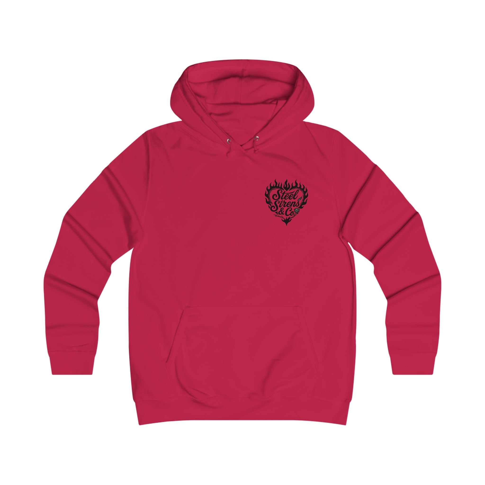Girlie College Hoodie - 'Free Fierce & Fucking Beautiful' Skull Pin-Up Graphic Hoodie