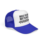 Trucker Hat — "Built to Rise Not to Rival" Vintage Patch Mesh Cap