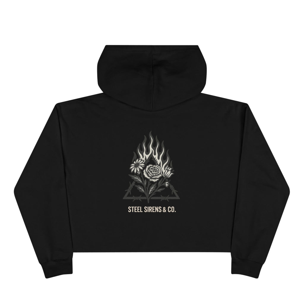 Burn & Bloom Crop Hoodie