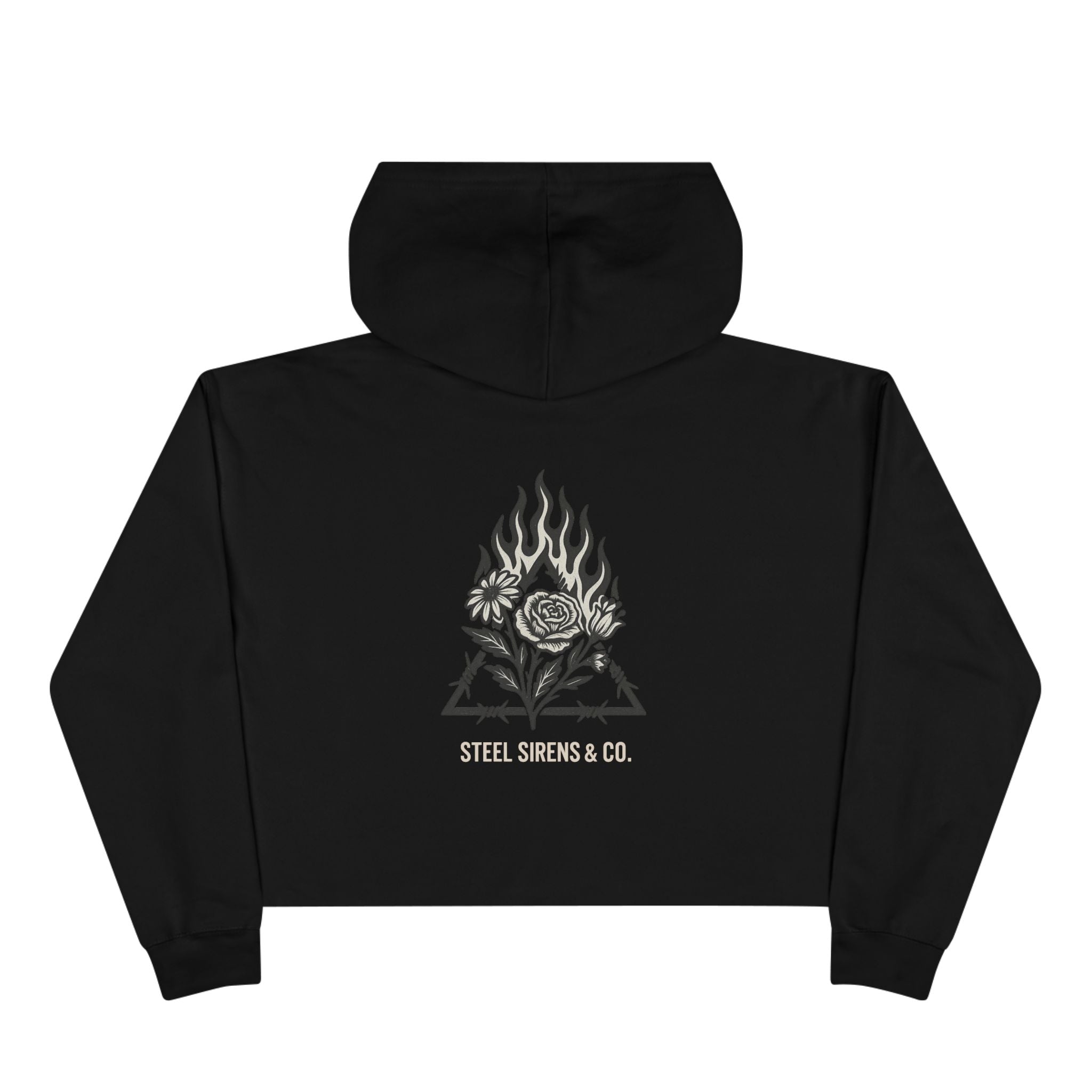 Burn & Bloom Crop Hoodie