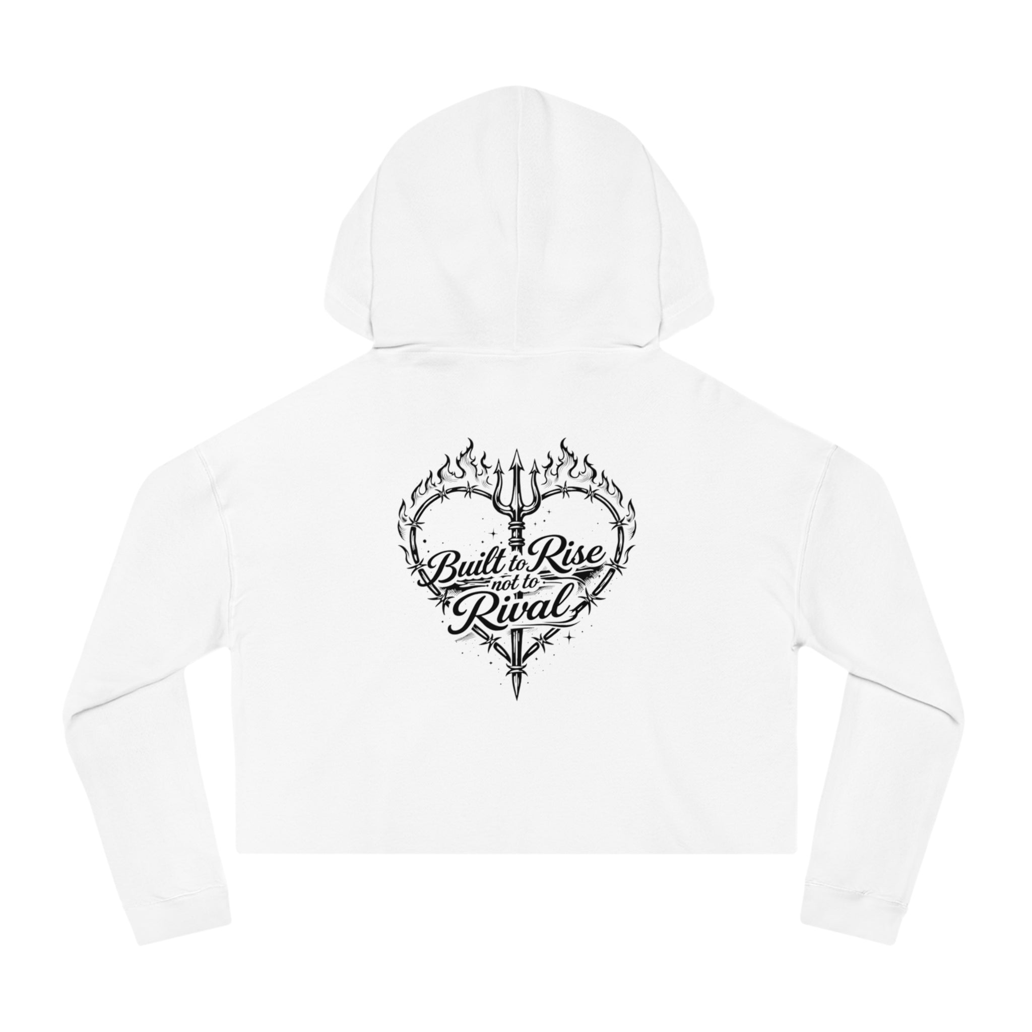 Cropped Hoodie — Steel Sirens & Co. Heart Flame Graphic