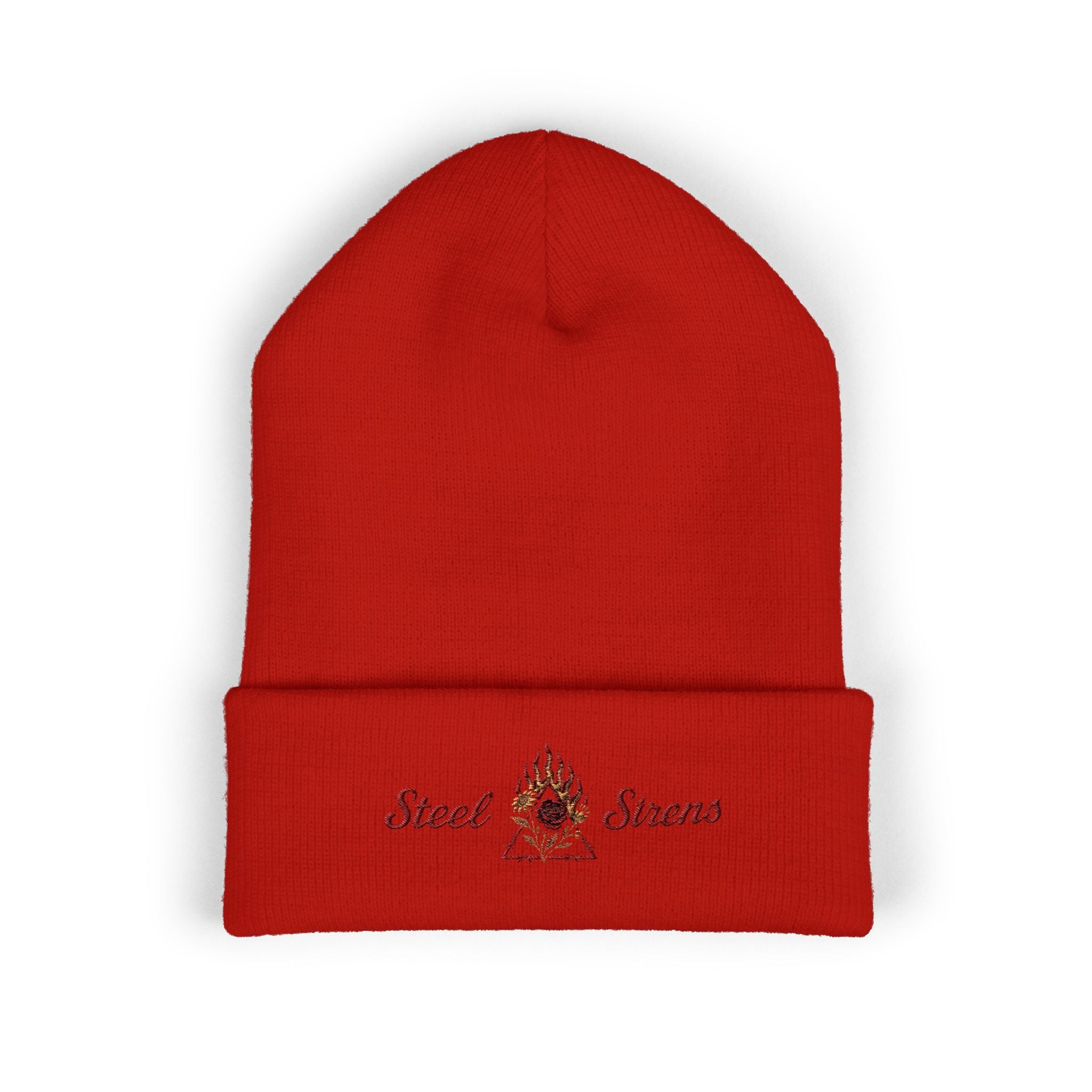 Steel Sirens Flame Crest Embroidered Beanie
