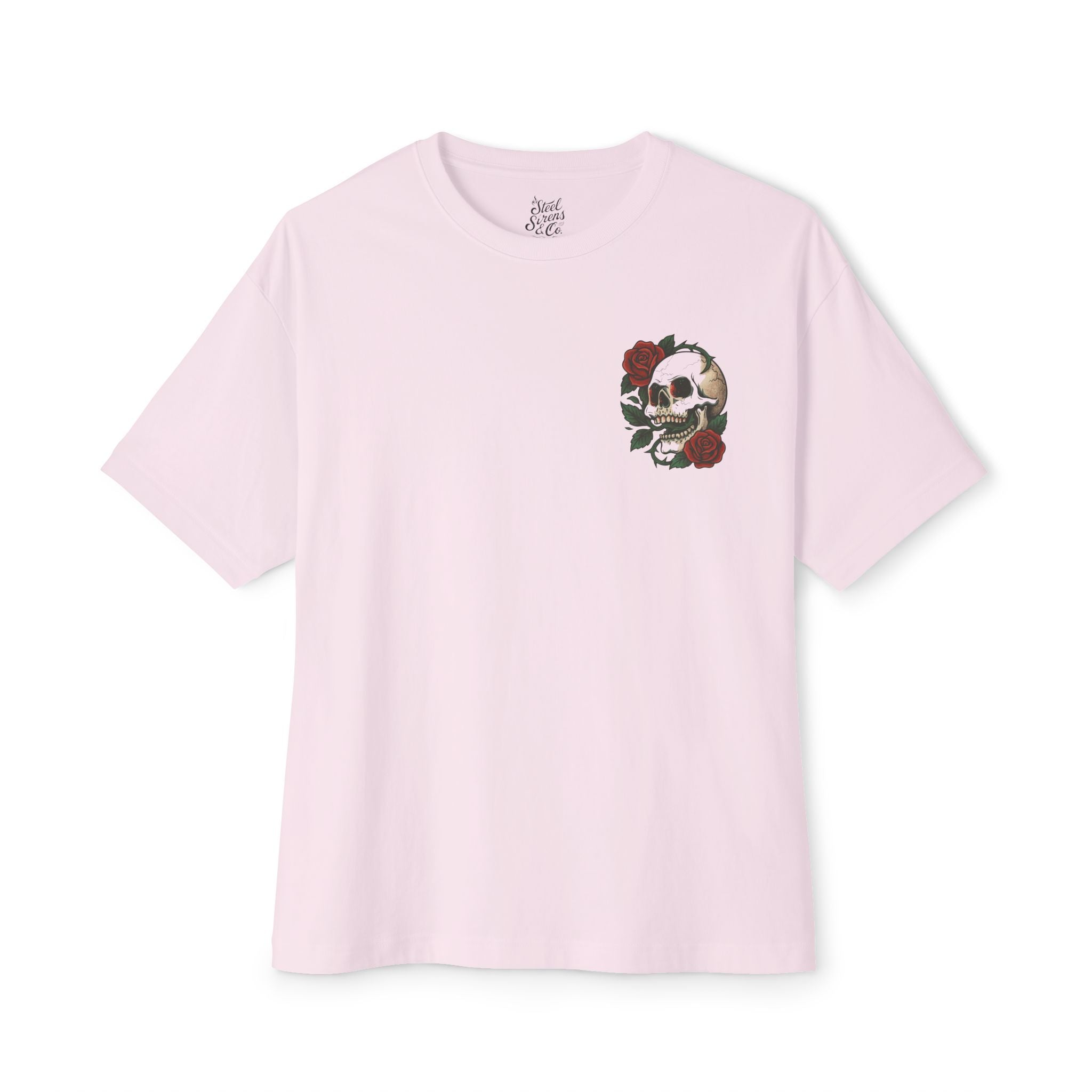 Skull Rose Unisex Oversized Boxy Tee