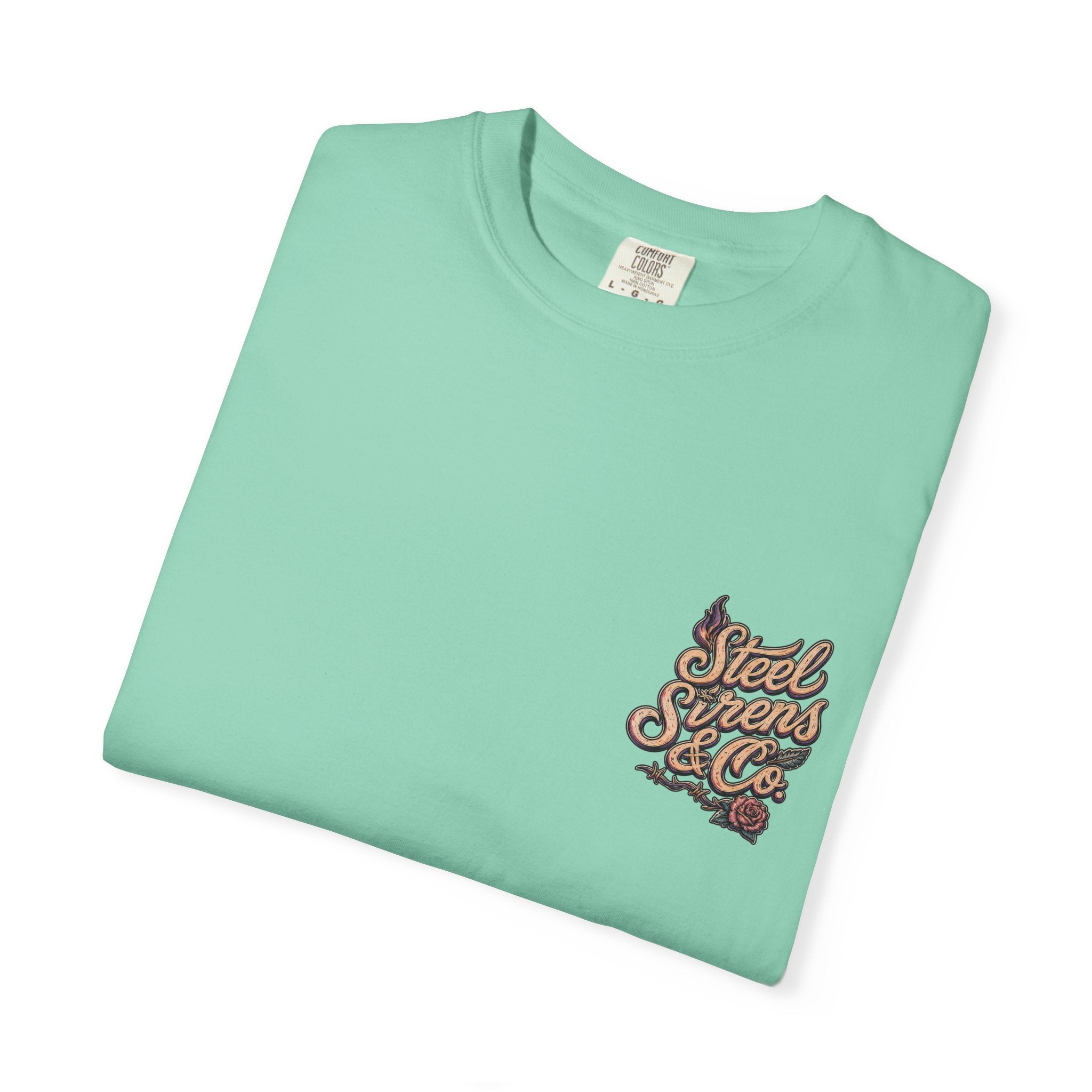 Steel Sirens Tee — Vintage Floral All-Seeing Eye Graphic T-Shirt