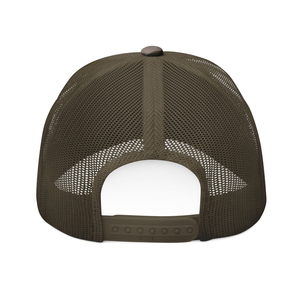 Camo Trucker Hat — Embroidered Rustic Patch Cap