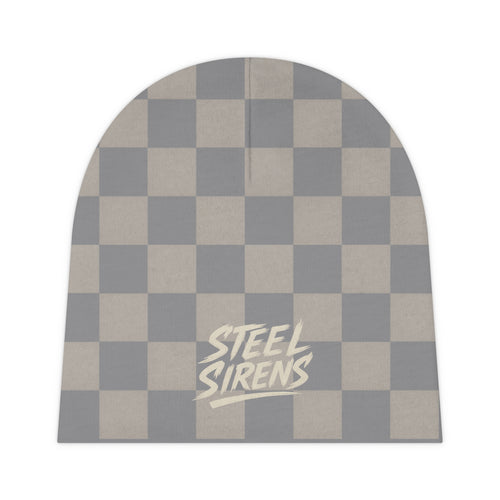 Baby Beanie — Steel Sirens Checker Knit Baby Hat