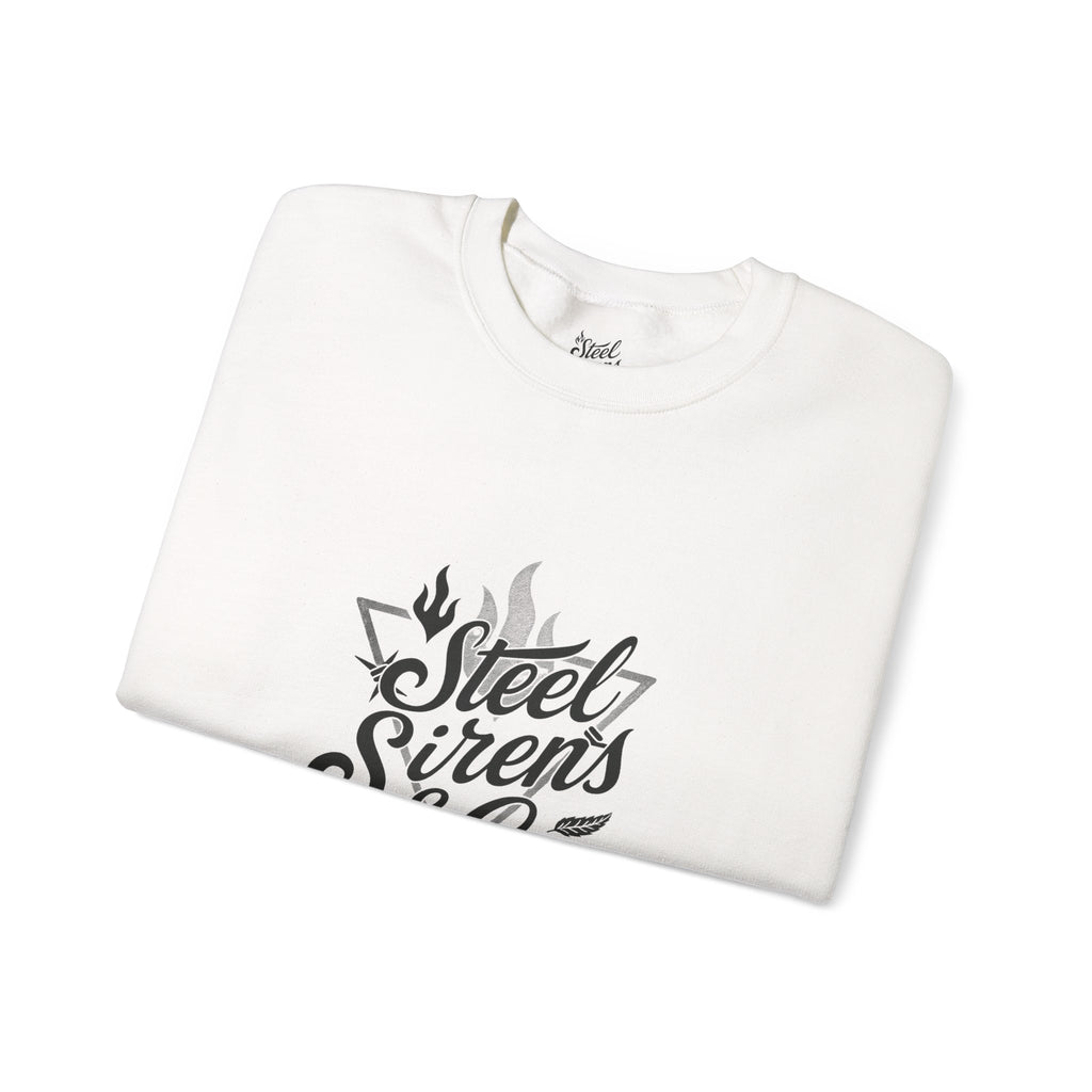 Crewneck Sweatshirt — "Steel Sirens & Co." Built to Rise Graphic