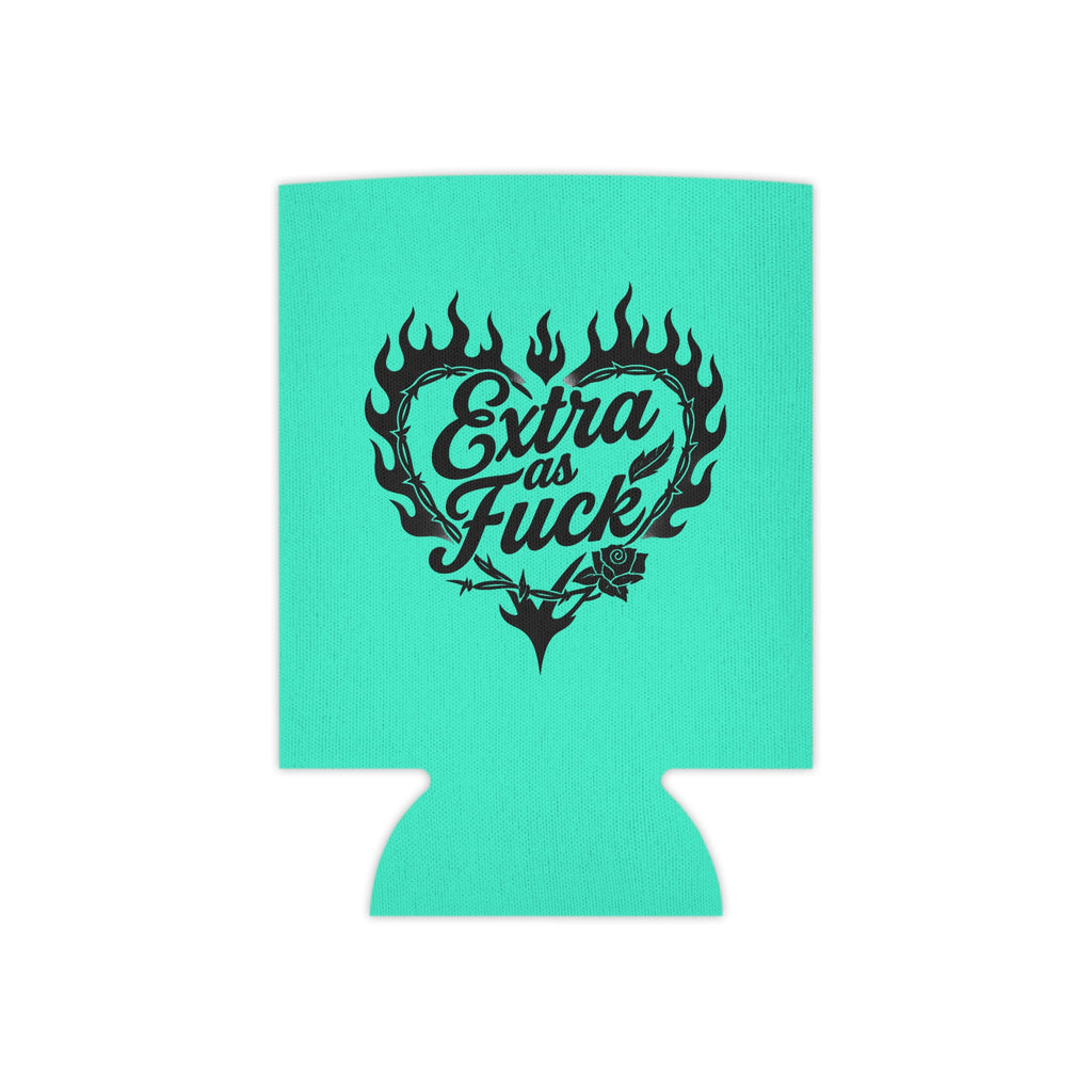 Extra as Fuck Can Cooler – Steel Sirens & Co. Flaming Heart Drink Koozie