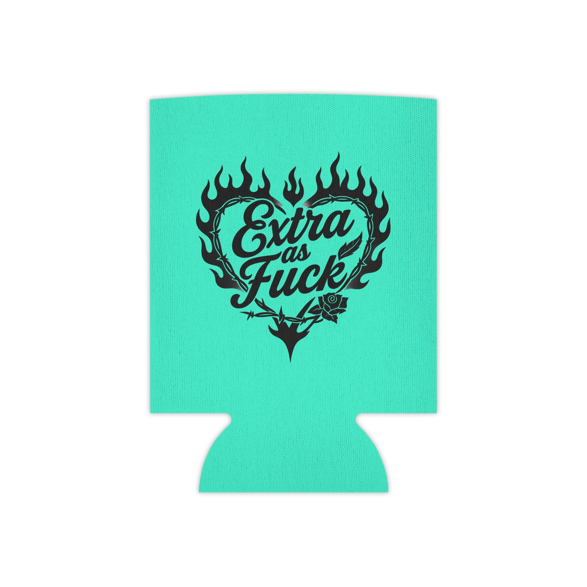 Extra as Fuck Can Cooler – Steel Sirens & Co. Flaming Heart Drink Koozie