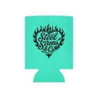 Extra as Fuck Can Cooler – Steel Sirens & Co. Flaming Heart Drink Koozie