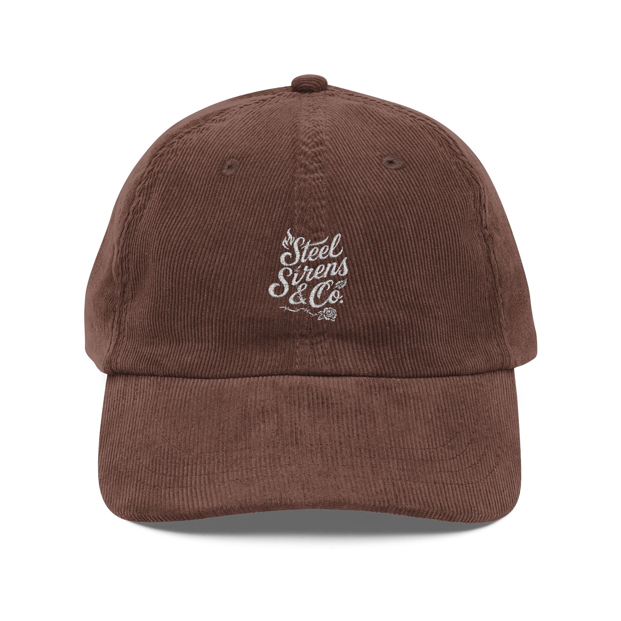 Vintage Corduroy Embroidered Cap