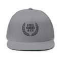 Flat Bill Cap — 'Steel Sirens & Co' Embroidered Laurel Snapback