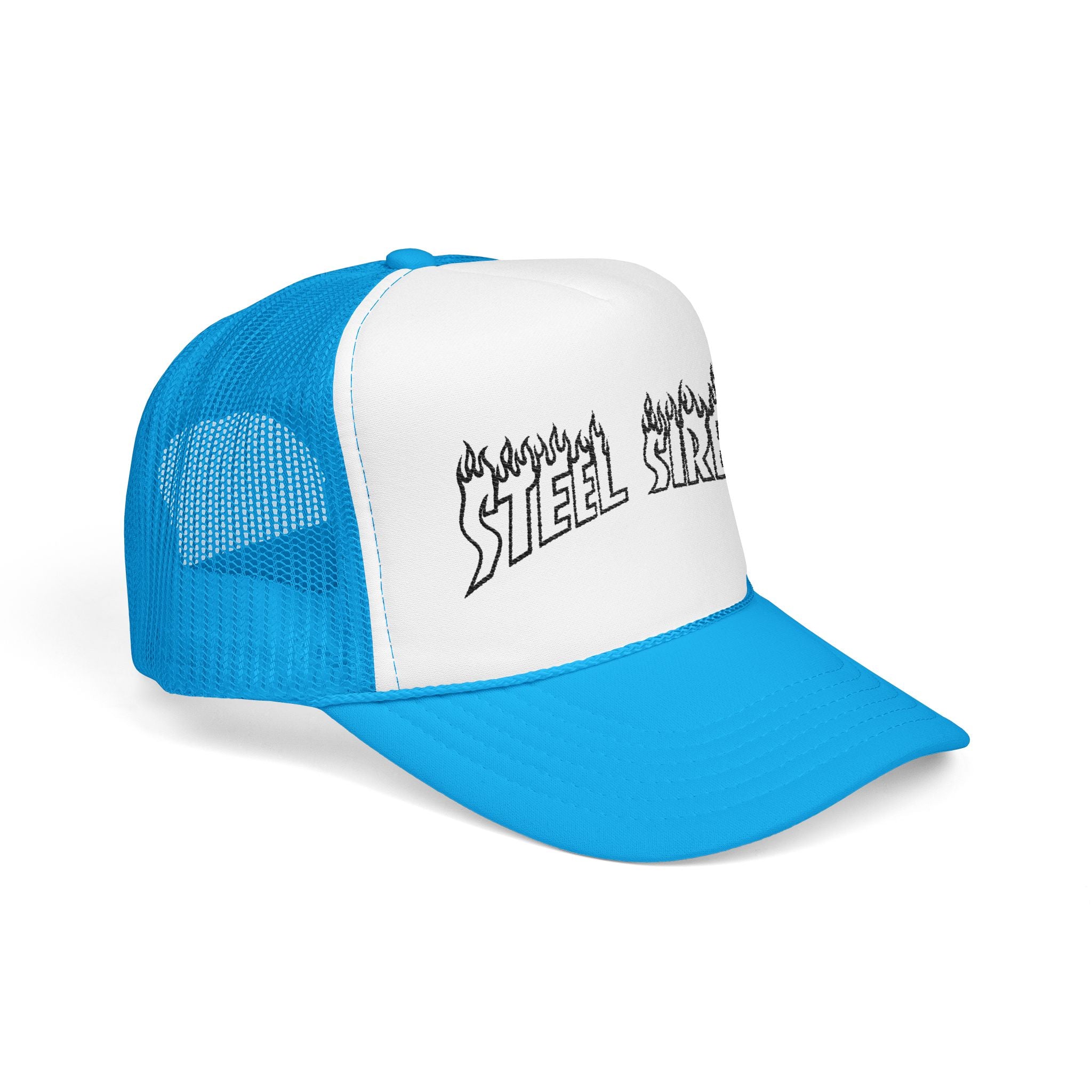 Flaming Steel Sirens Embroidered Trucker Hat