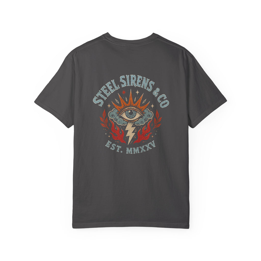 Steel Sirens & Co Graphic T-Shirt — Vintage Eye & Lightning