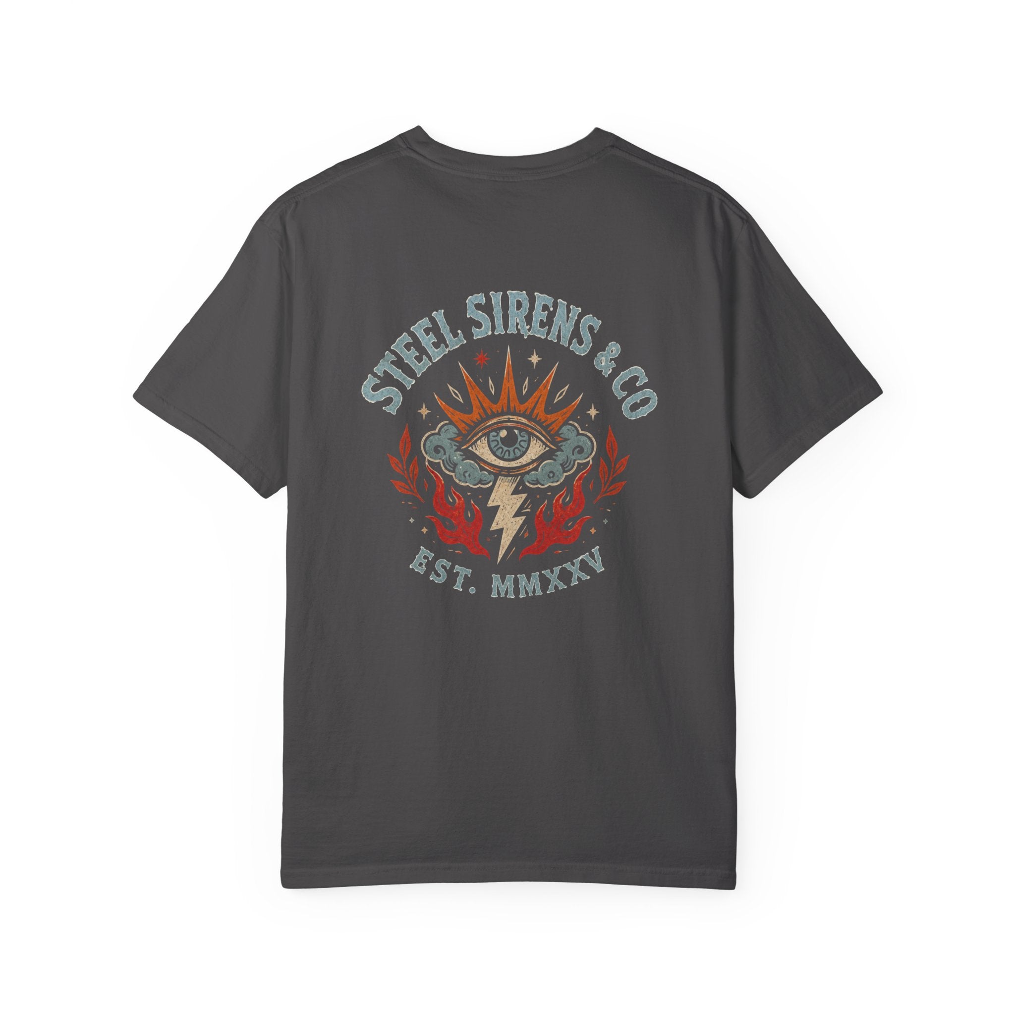 Steel Sirens & Co Graphic T-Shirt — Vintage Eye & Lightning