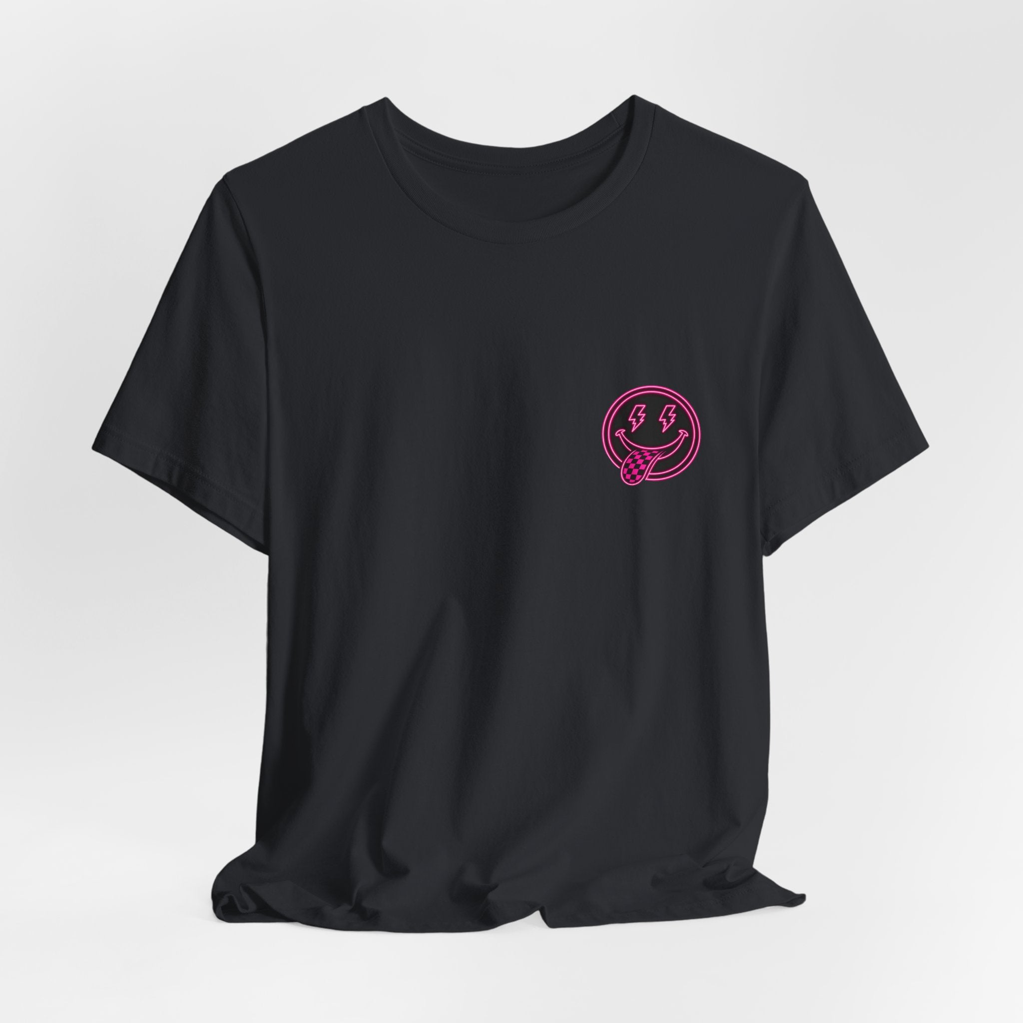 Motherhood Graphic Tee — 'Motherhood' Pink Checkerboard Logo T‑Shirt