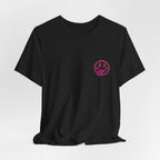 Motherhood Graphic Tee — 'Motherhood' Pink Checkerboard Logo T‑Shirt