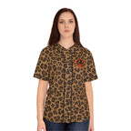 Leopard Motherhood Baseball Jersey — Women's Retro Rocker AOP