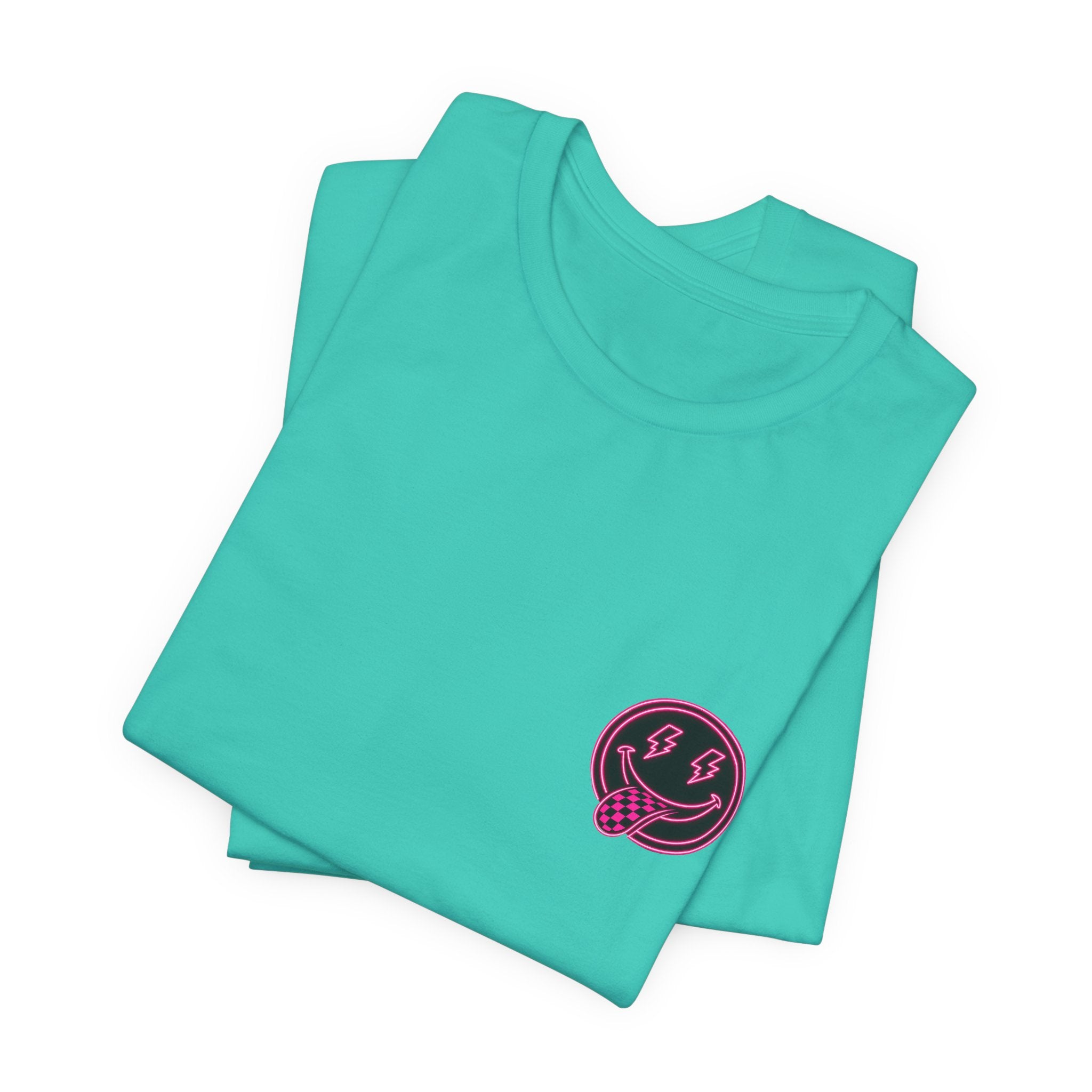 Motherhood Graphic Tee — 'Motherhood' Pink Checkerboard Logo T‑Shirt