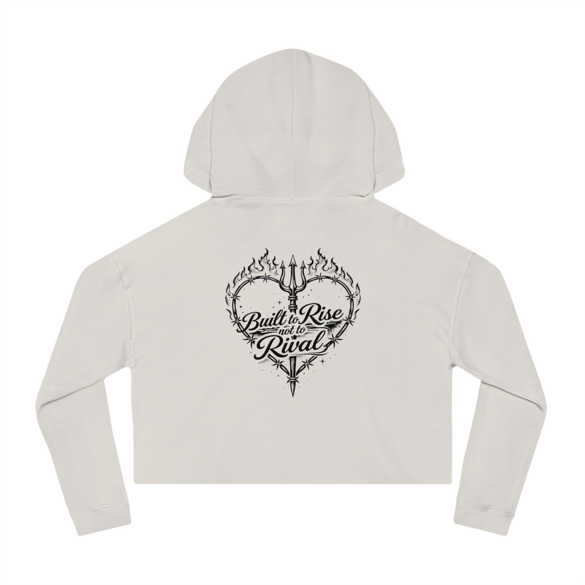 Cropped Hoodie — Steel Sirens & Co. Heart Flame Graphic
