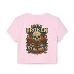 Broken to Badass Crop Tee