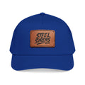 Leather Patch Baseball Cap — "Steel Sirens" Retro Logo