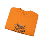 Crewneck Sweatshirt — "Steel Sirens & Co." Built to Rise Graphic