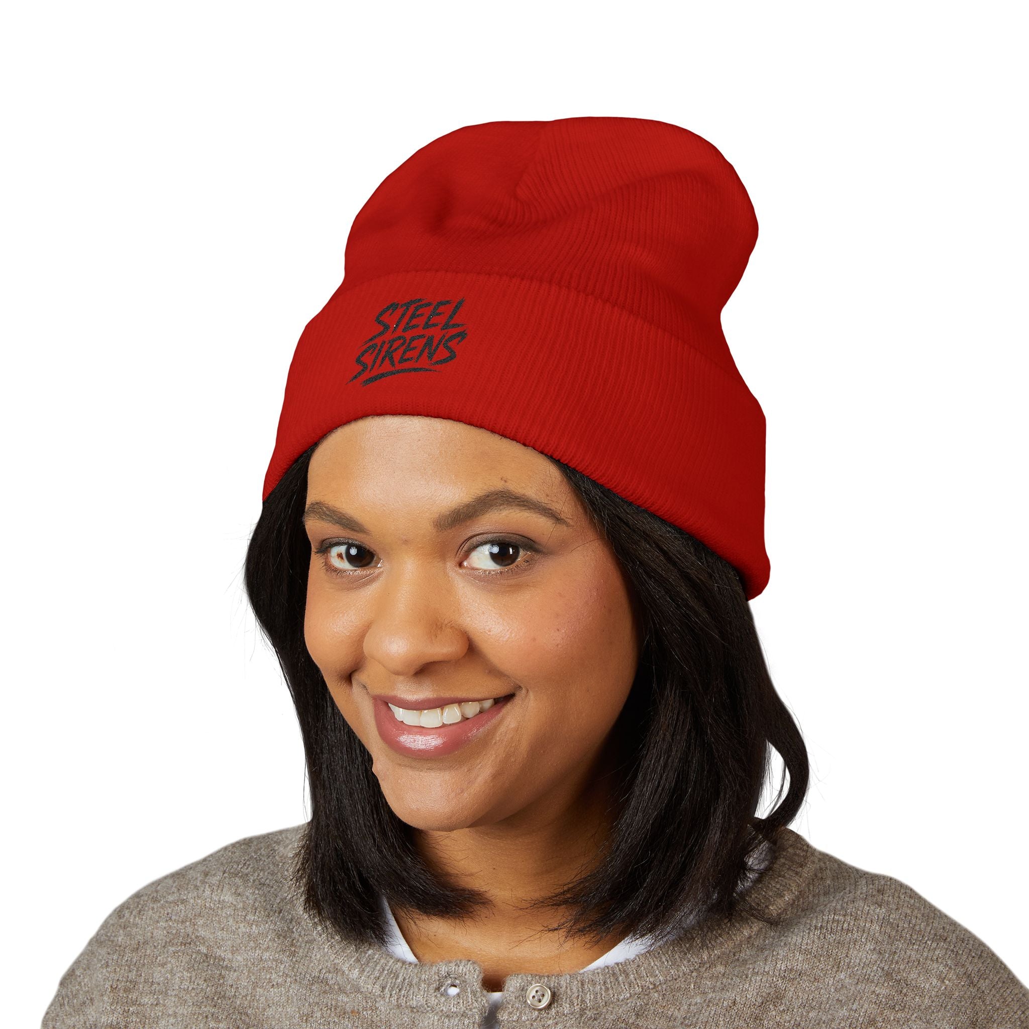 Steel Sirens Embroidered Cuffed Beanie