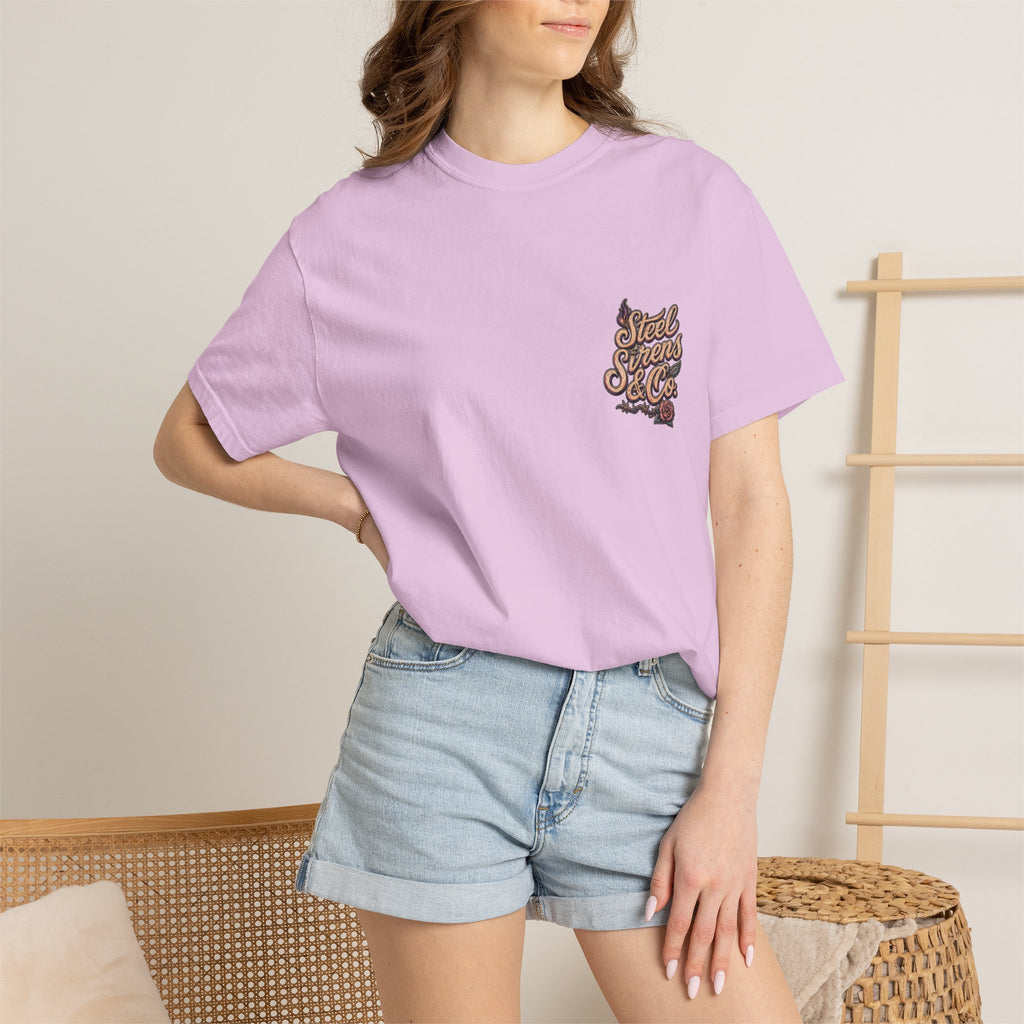 Steel Sirens Tee — Vintage Floral All-Seeing Eye Graphic T-Shirt