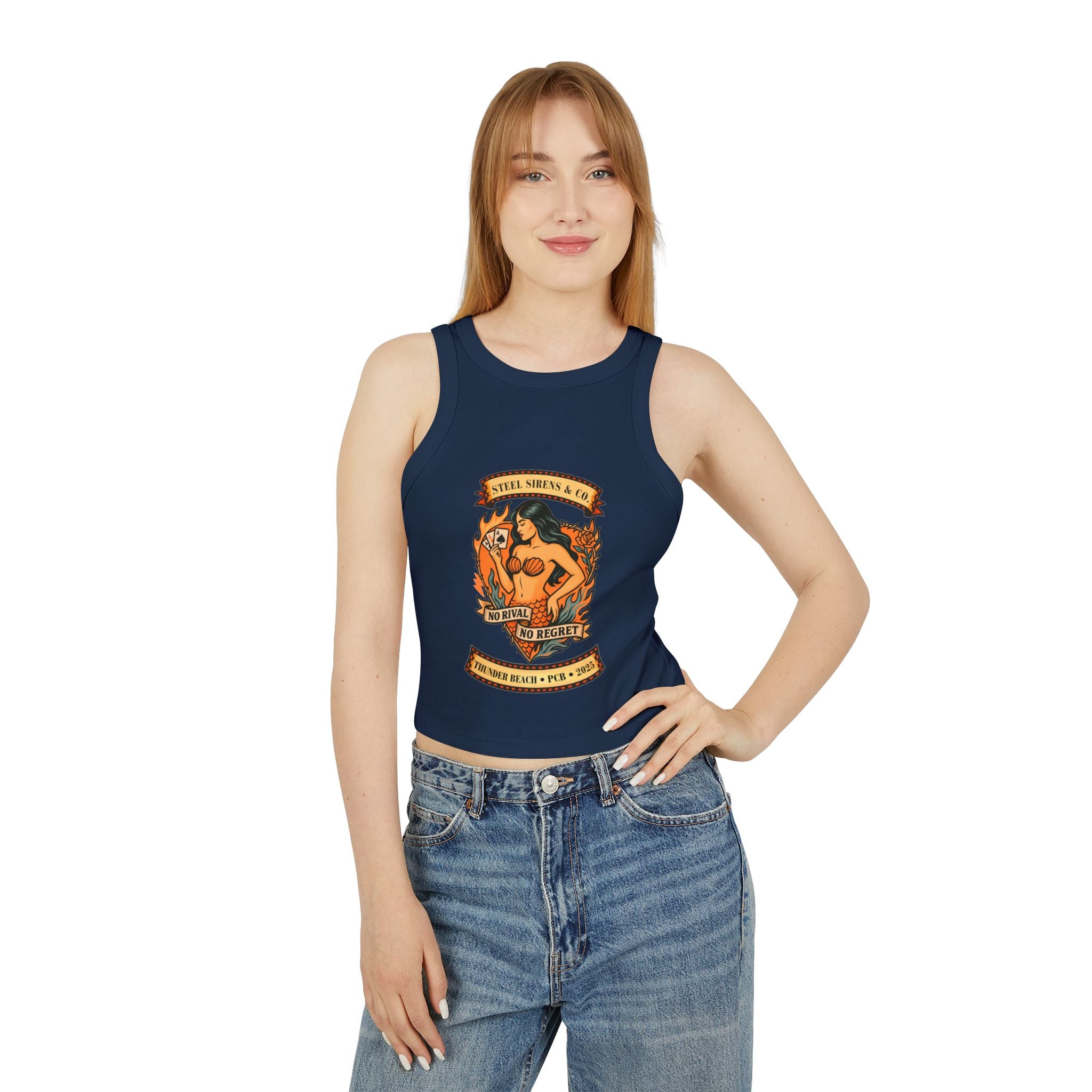 Steal Sirens Graphic Crop Tank, Vintage Style Summer Top, Casual Beachwear, Festival Clothing, No Regret Tank, Gift for Her
