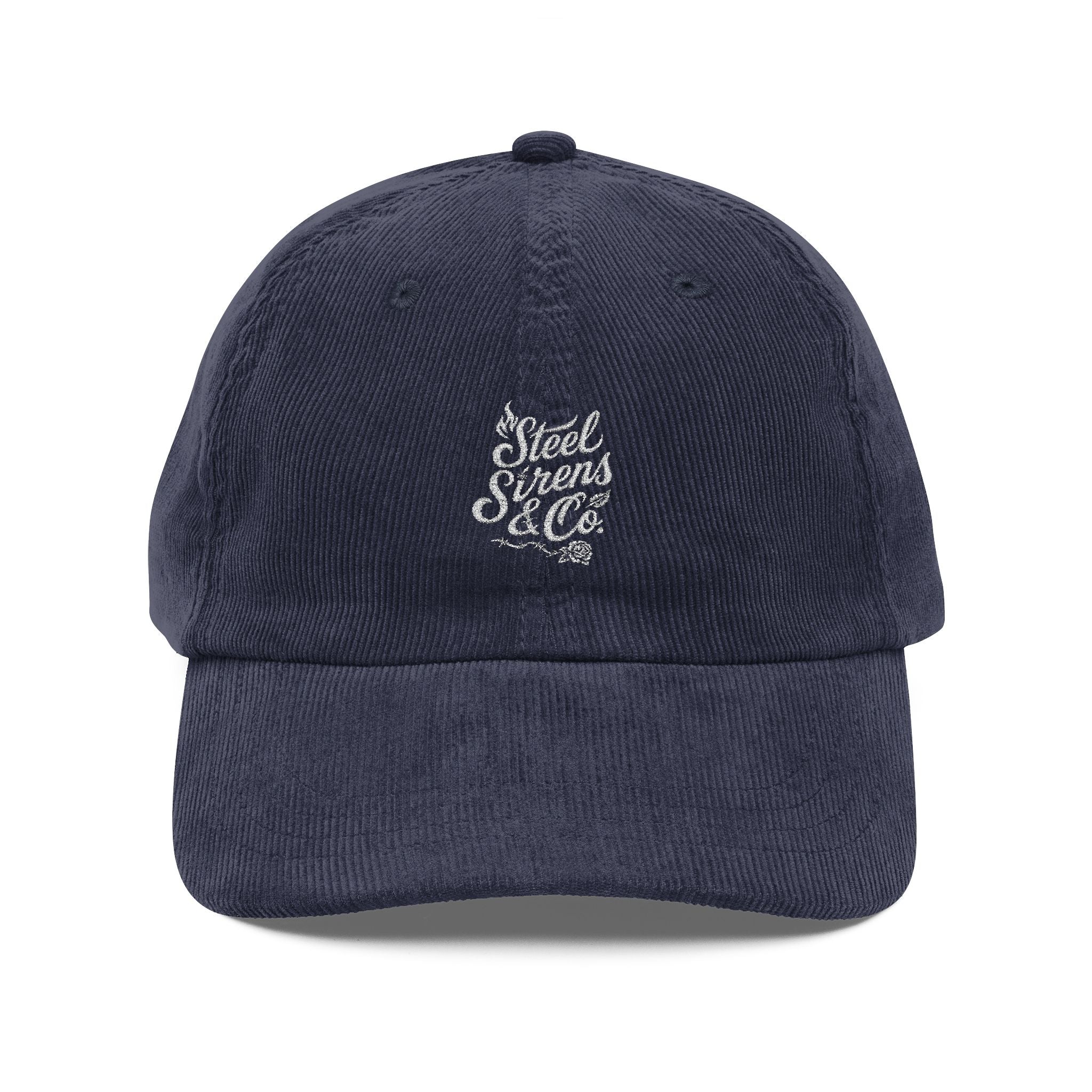 Vintage Corduroy Embroidered Cap