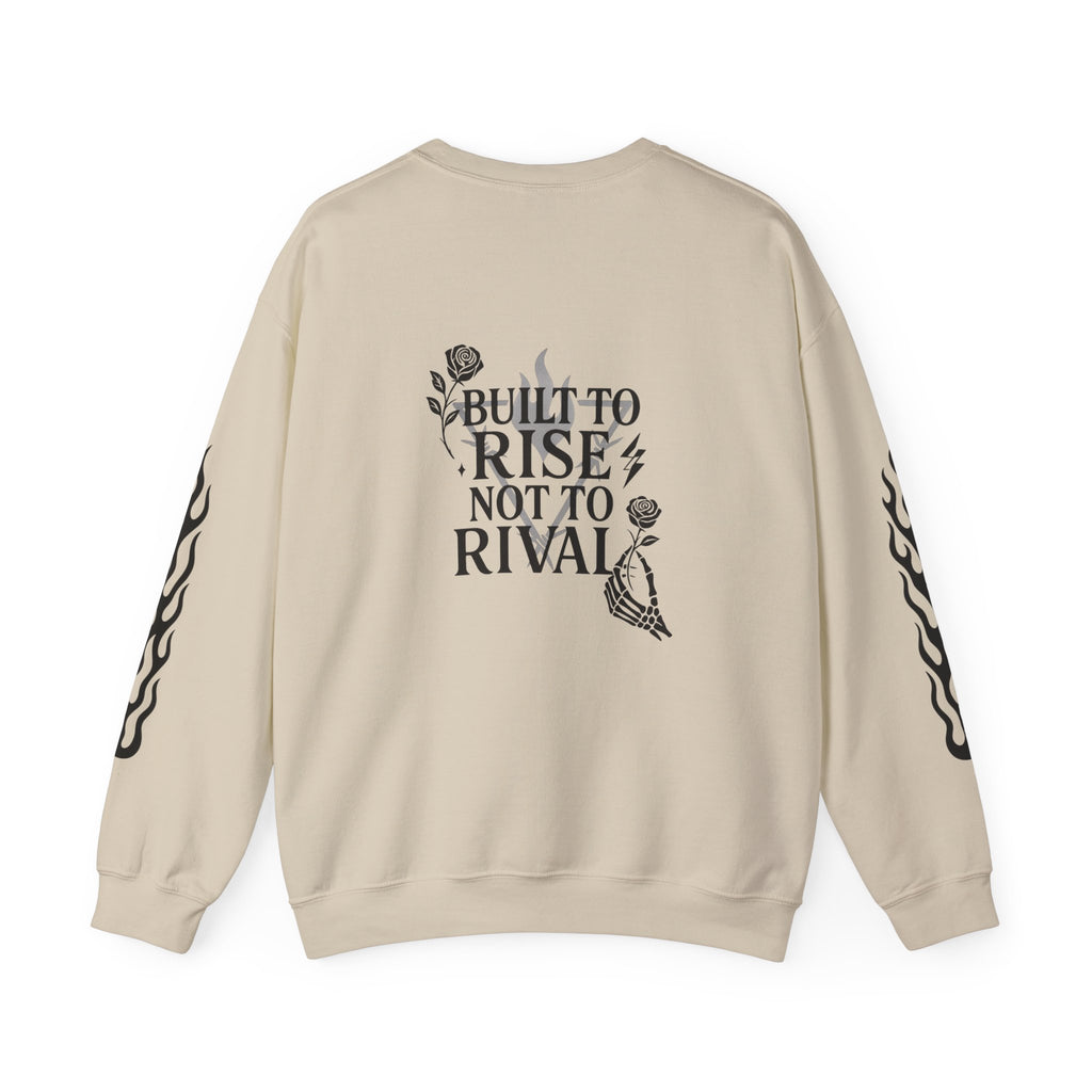 Crewneck Sweatshirt — "Steel Sirens & Co." Built to Rise Graphic