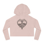 Cropped Hoodie — Steel Sirens & Co. Heart Flame Graphic