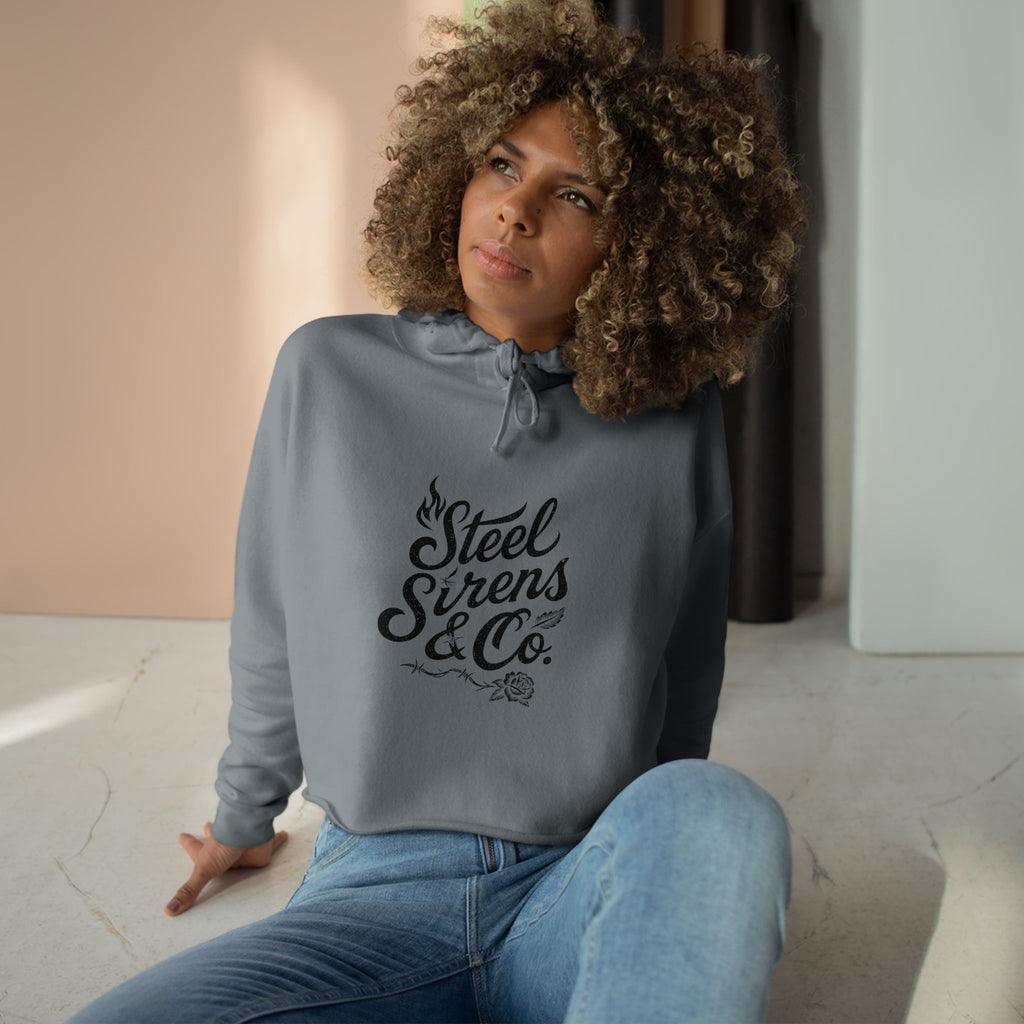Burn & Bloom Crop Hoodie