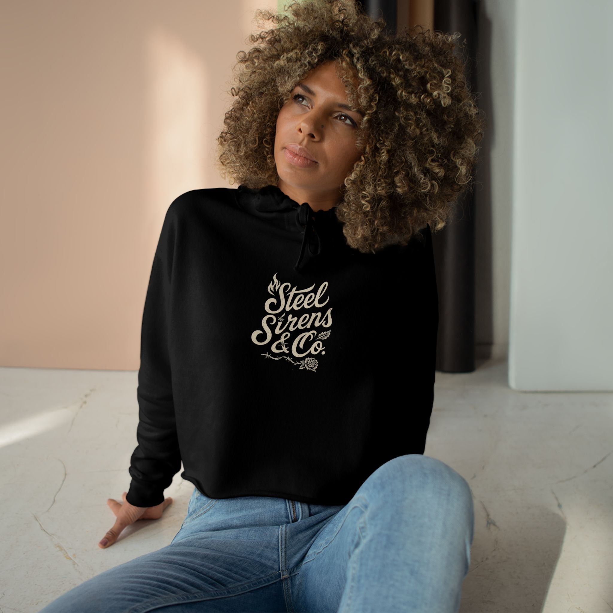 Classic Medusa Cropped Hoodie